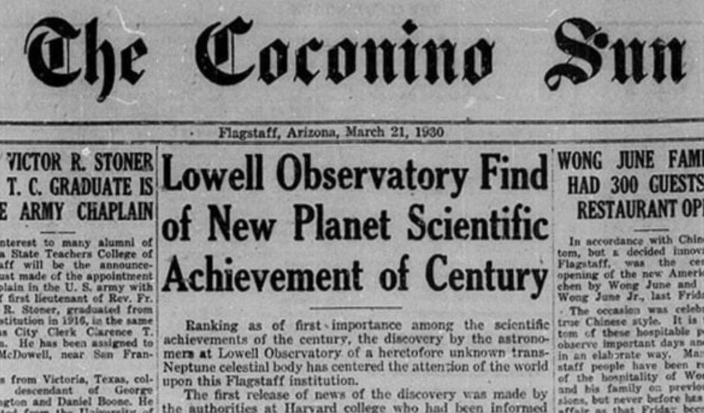 News article on the discovery on Pluto