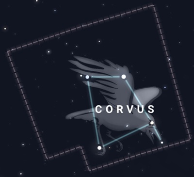 The constellation of Corvus