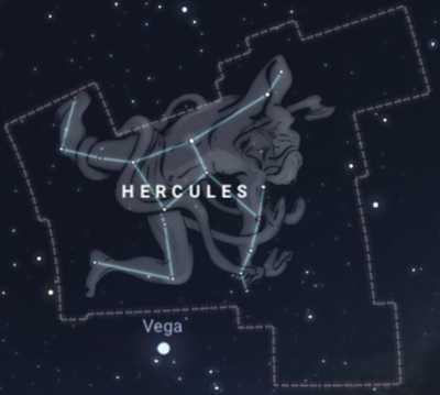 Diagram of the constellation of Hercules